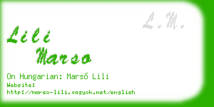 lili marso business card